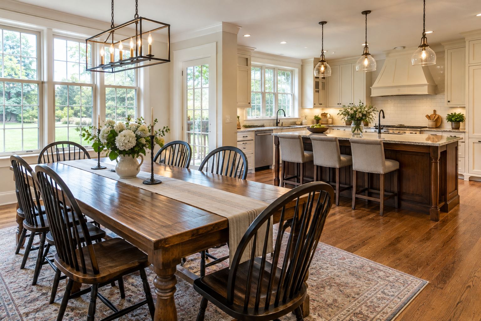 A bright home interior, illustrative